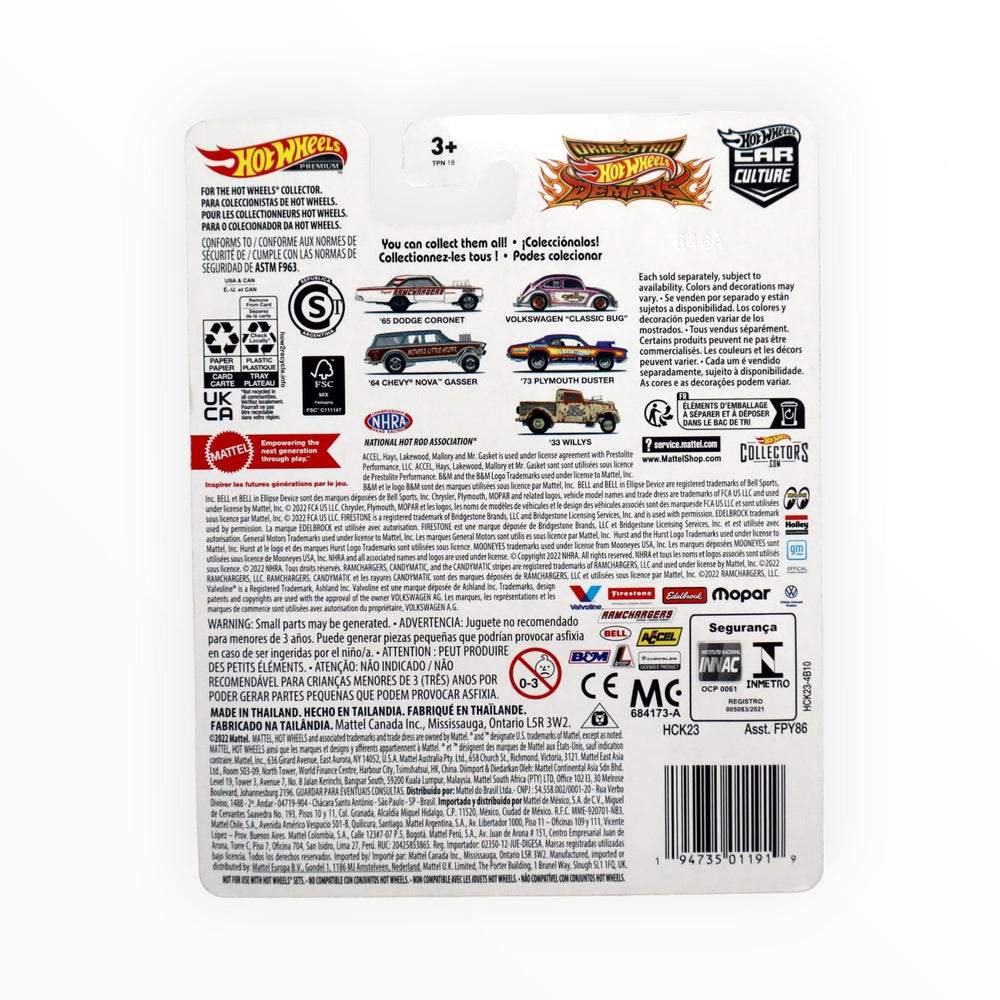 Hot Wheels Volkswagen Classic Bug metal body and chassis close-up highlighting durable construction.