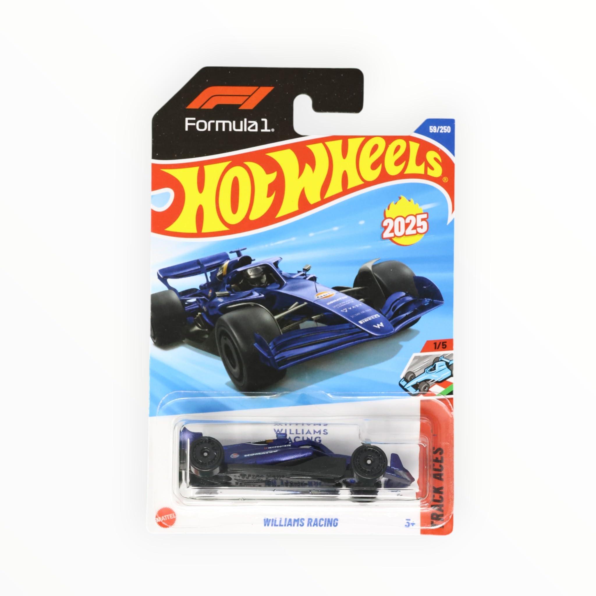 Hot Wheels Williams Racing blue livery 1:64 diecast, detailed display piece for collectors