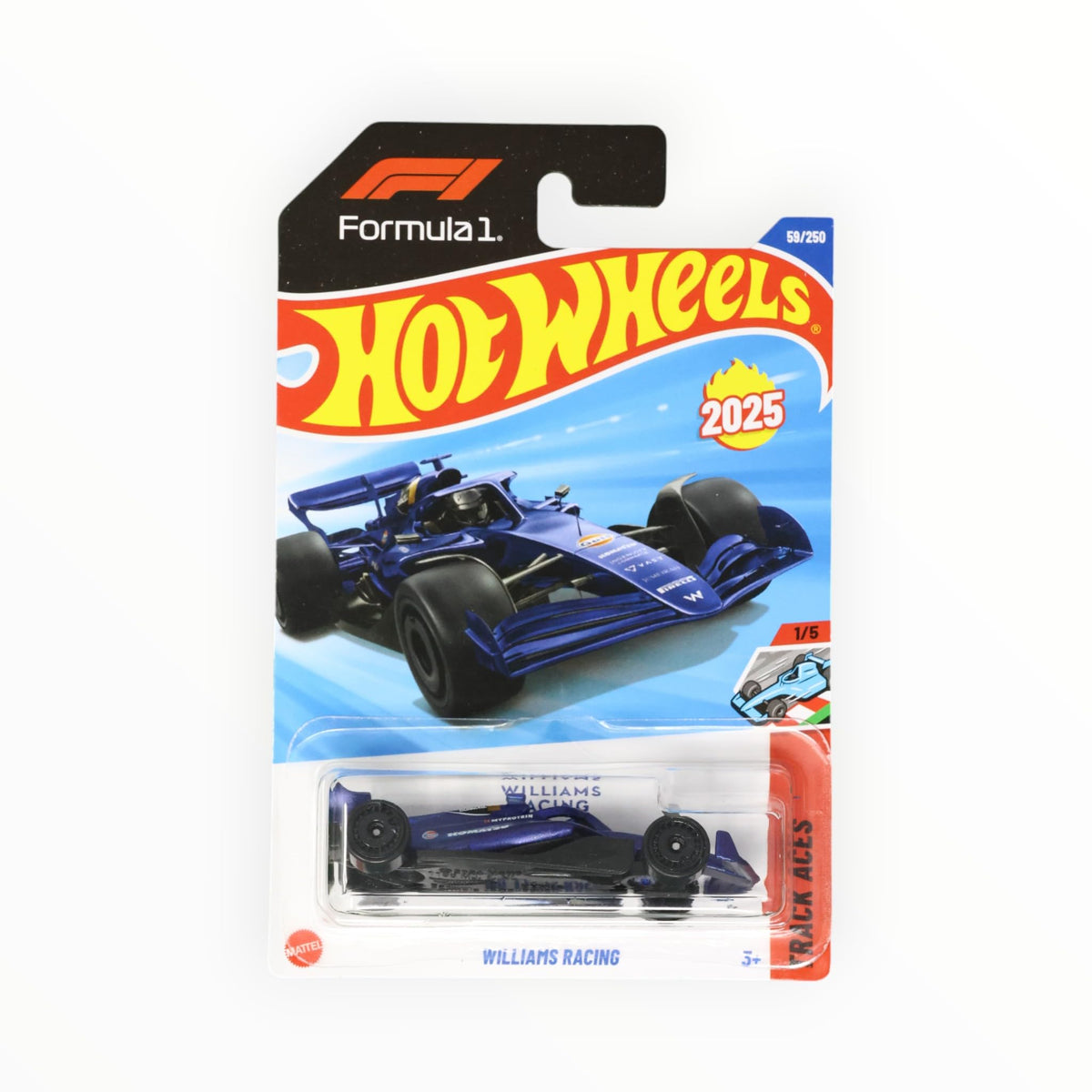 Hot Wheels Williams Racing blue livery 1:64 diecast, detailed display piece for collectors
