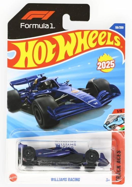Hot Wheels Williams Racing diecast with detailed body, ideal for shelves or diorama displays