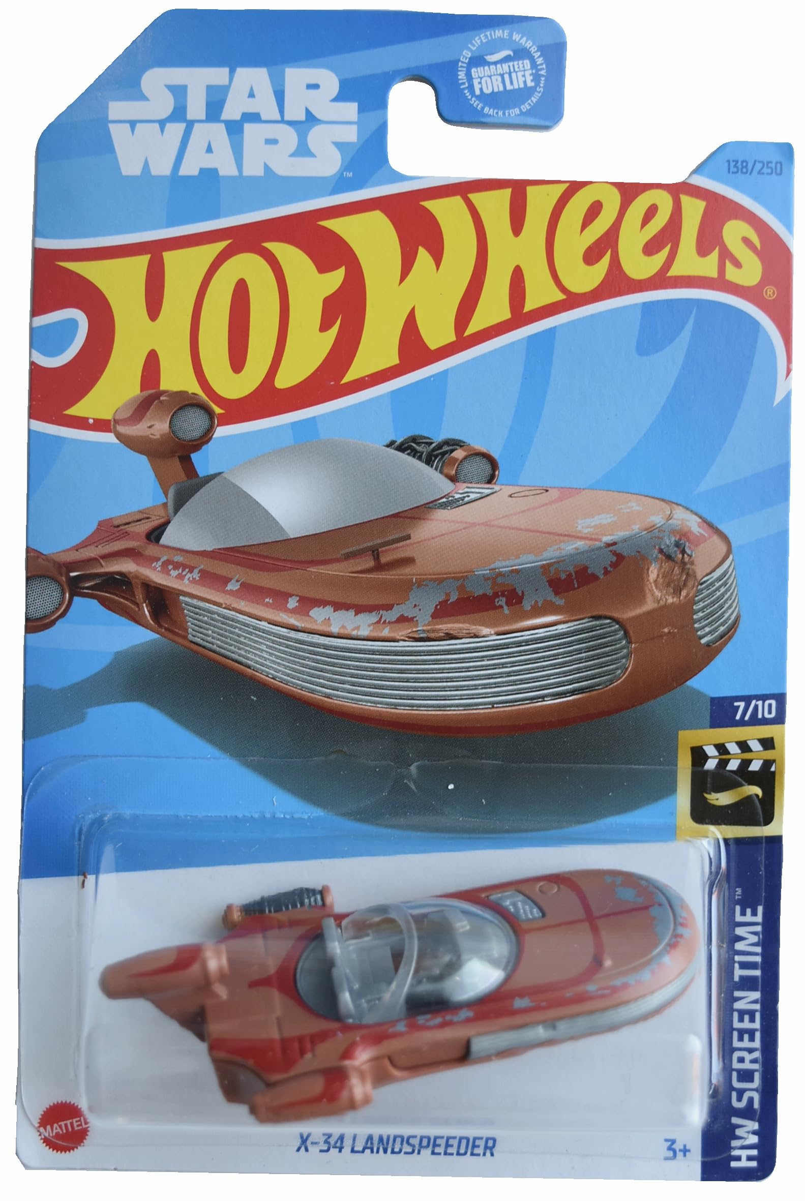 Hot Wheels X-34 Landspeeder front view for display and action play