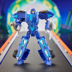 Hot Wheels x Transformers packaging and logo close-up confirms official collaboration.