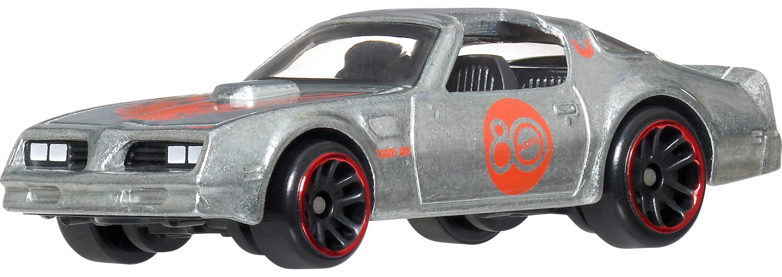 Hot Wheels Zamac finish with ruby red accents enhances premium detailing for display.