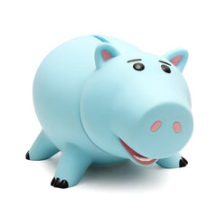 HOTFUN Hamm piggy bank blue front view encouraging kids to save