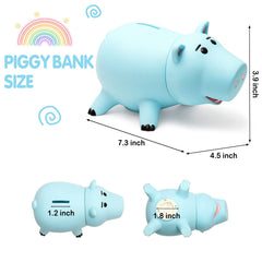 HOTFUN Hamm piggy bank blue open head action for coin retrieval