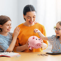 HOTFUN pink piggy bank encourages saving with a friendly design.