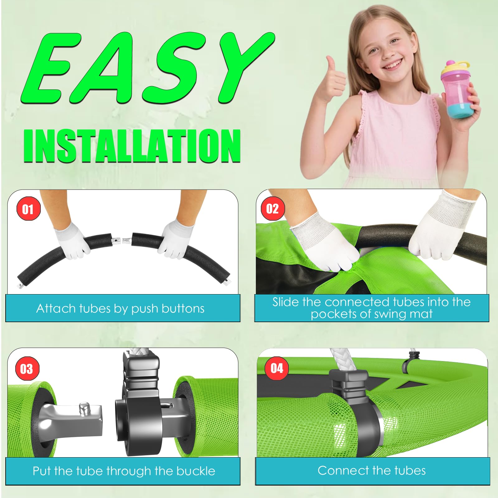 Hotjump quick-install saucer swing ready for instant outdoor play