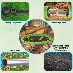 Hotjump durable 48-inch saucer swing made from wear-resistant fabric