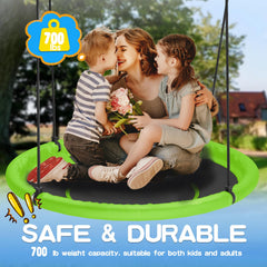 Hotjump saucer swing mounted on tree with sturdy support