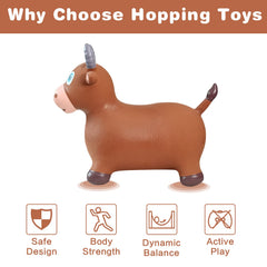 HotMax Bouncy Animal Hopper inflation pump image showing easy setup.