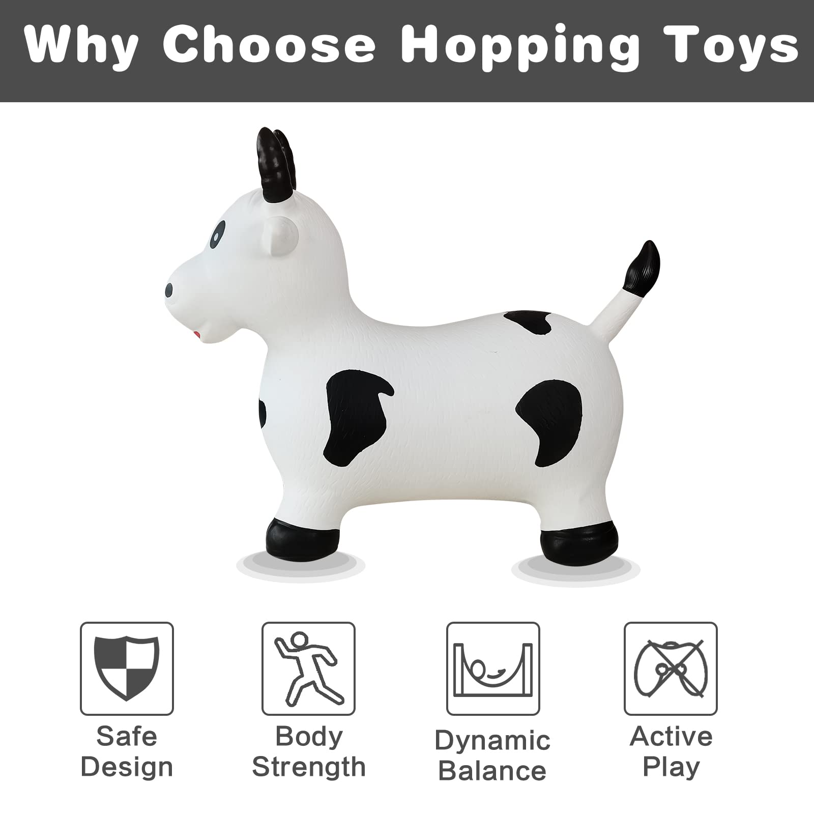 HotMax bouncy cow hopper with pump included for easy inflation