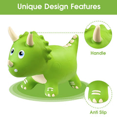 HotMax dinosaur bouncy horse front view to spark imaginative play and balance