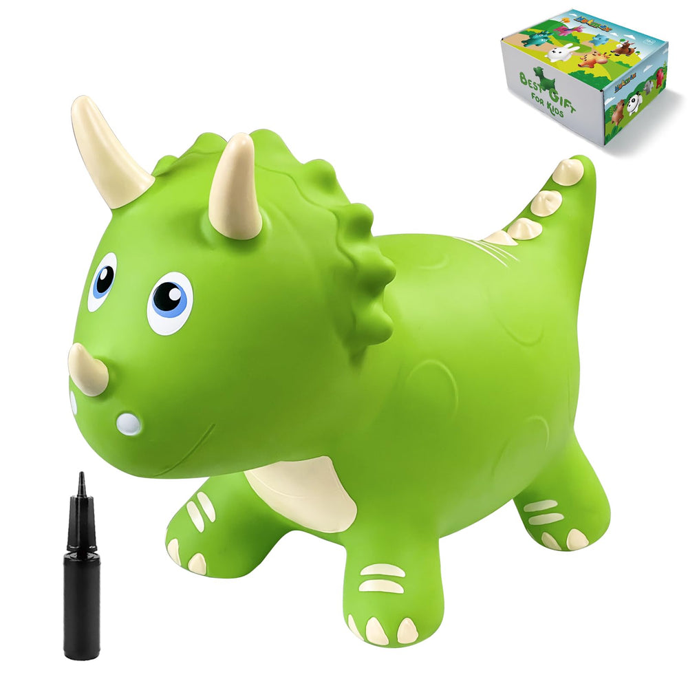 HotMax dinosaur bouncy horse packaging presents gift-ready excitement