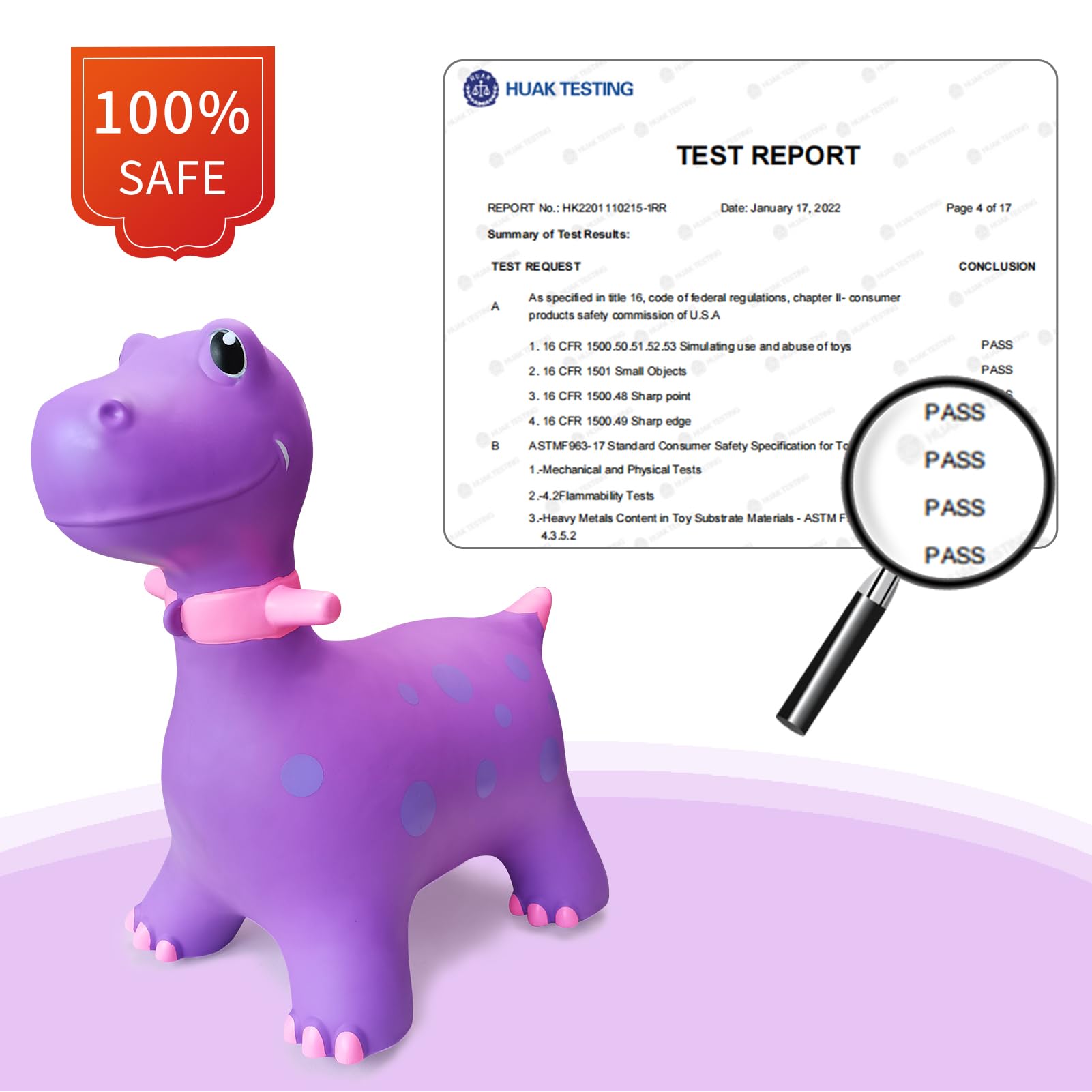 HotMax Dinosaur Hopper suitable for indoors and outdoors.