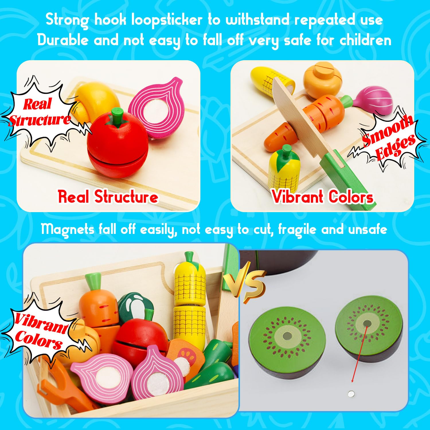 HOTMOODSY renewable wood toys with smooth edges for safe play.