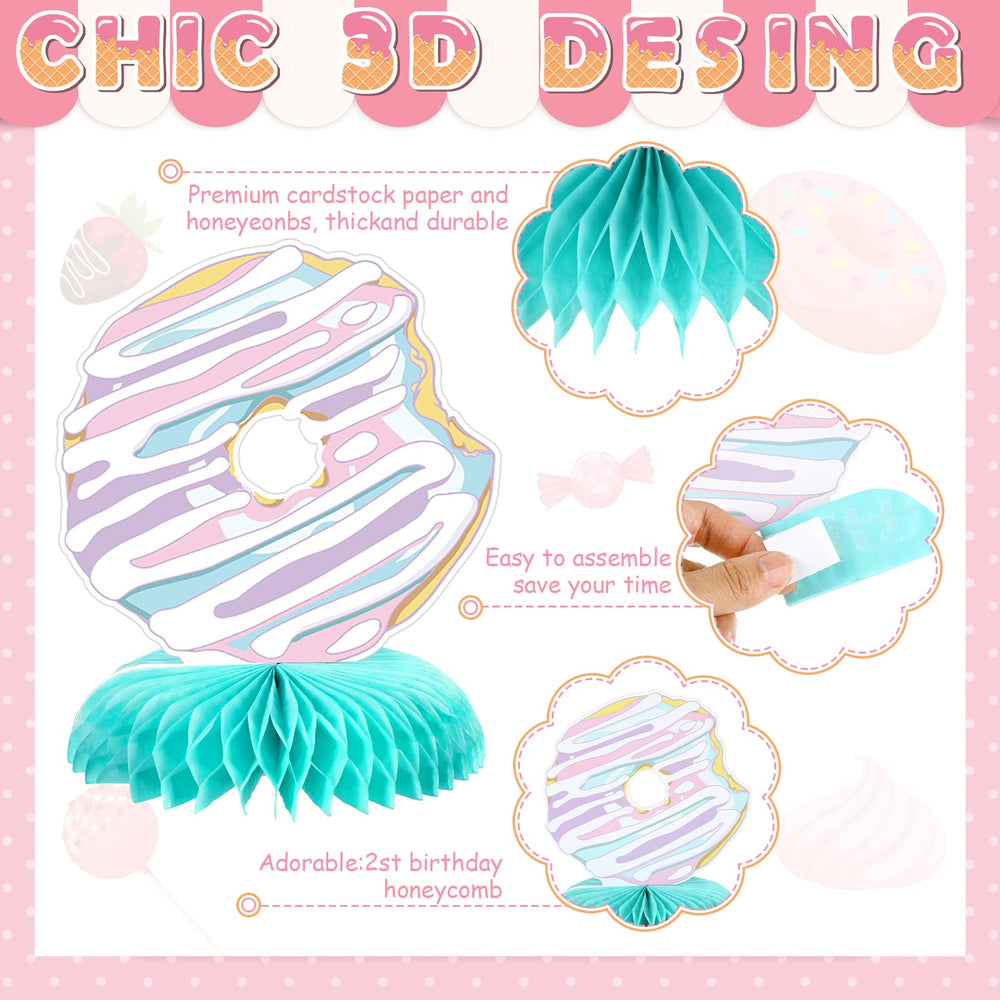 Hotop Donut Two Sweet ice cream and donut pattern decor for photos and fun.