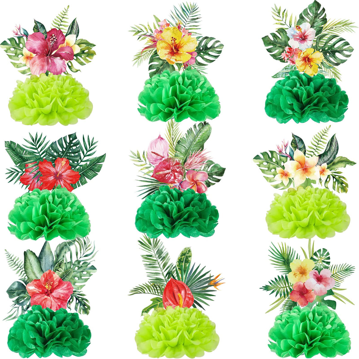 Hotop Hawaii Luau honeycomb centerpiece adds tropical flair to your table