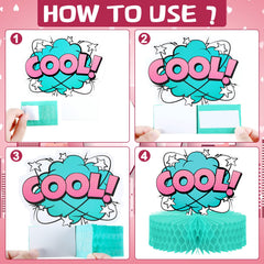Hotop hero girl honeycomb decor pink collage for hero theme