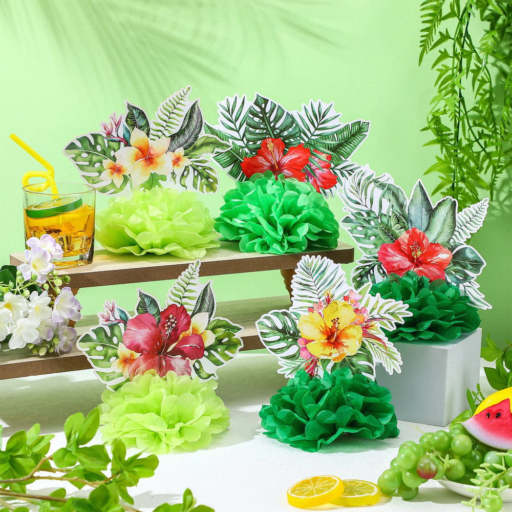 Hotop summer beach party honeycomb centerpiece creates tropical ambiance