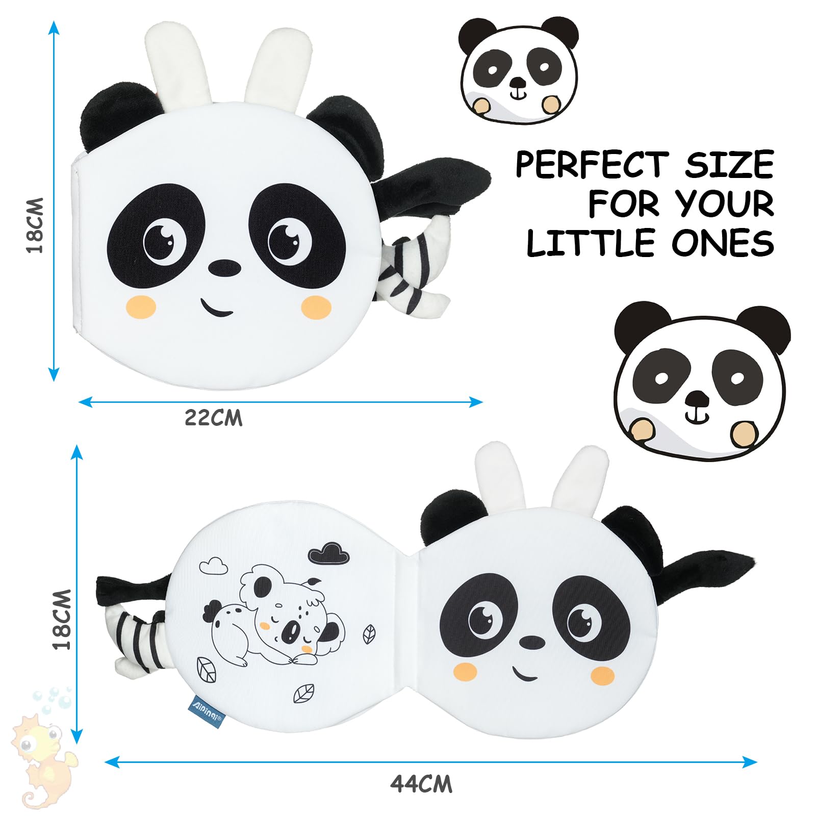 HOTUT 3D animal tail detail adds tactile interest for babies.