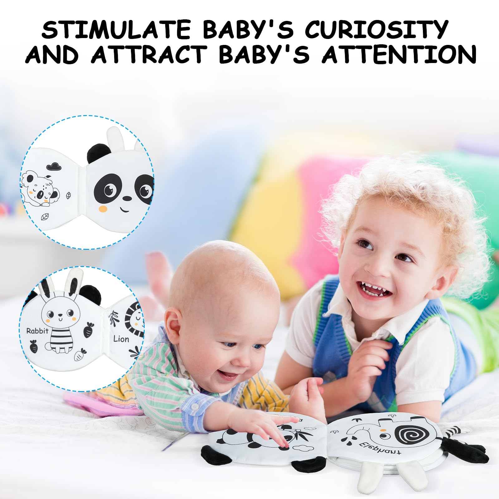 HOTUT crinkle sound page boosts auditory curiosity during play.