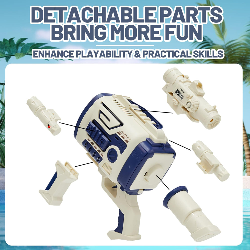 Houscly Bubble Gun rechargeable battery provides extended playtime without recharging interruptions.