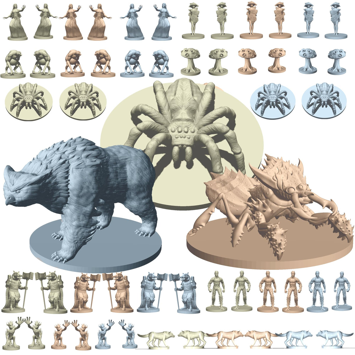 House of Bodian forest-swamp miniatures set for dynamic RPG battles and quick setup.