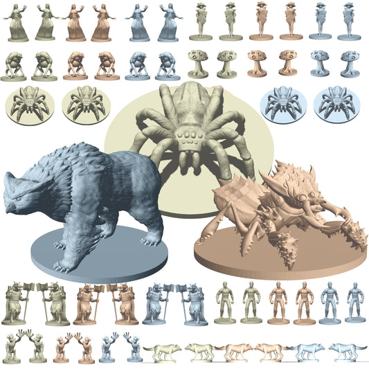 House of Bodian forest-swamp miniatures set for dynamic RPG battles and quick setup.