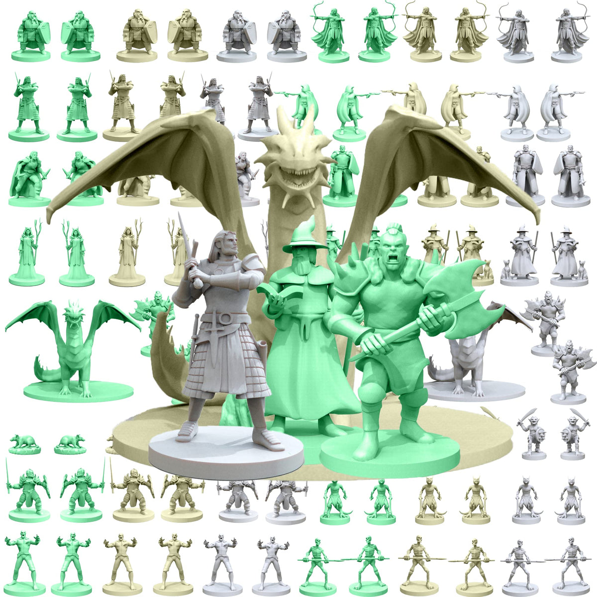 House of Bodian Mythical Heroes mini figures front pack for quick table battles
