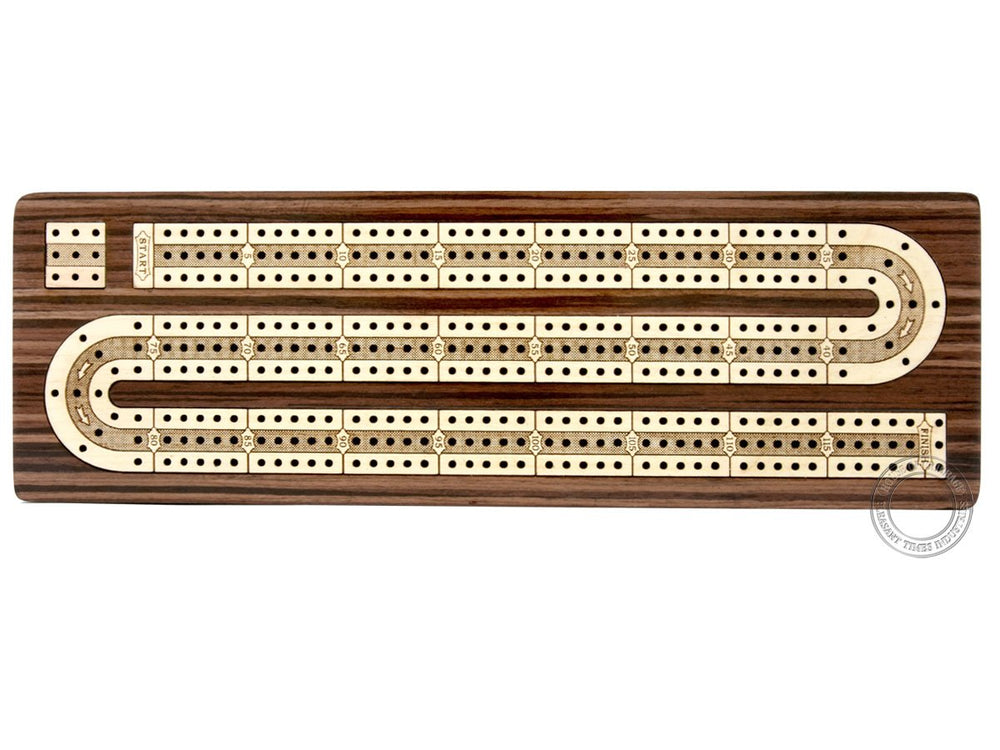 House of Cribbage bottom velvet felt pad protects surfaces and stabilizes the board