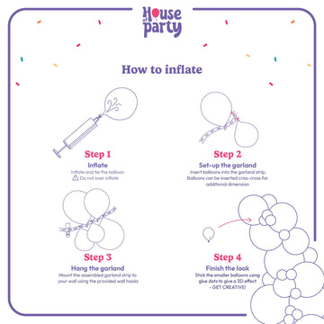 HOUSE OF PARTY balloon-arch-assembly for straight or curved layouts