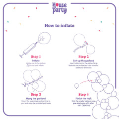 HOUSE OF PARTY balloon-arch-assembly for straight or curved layouts