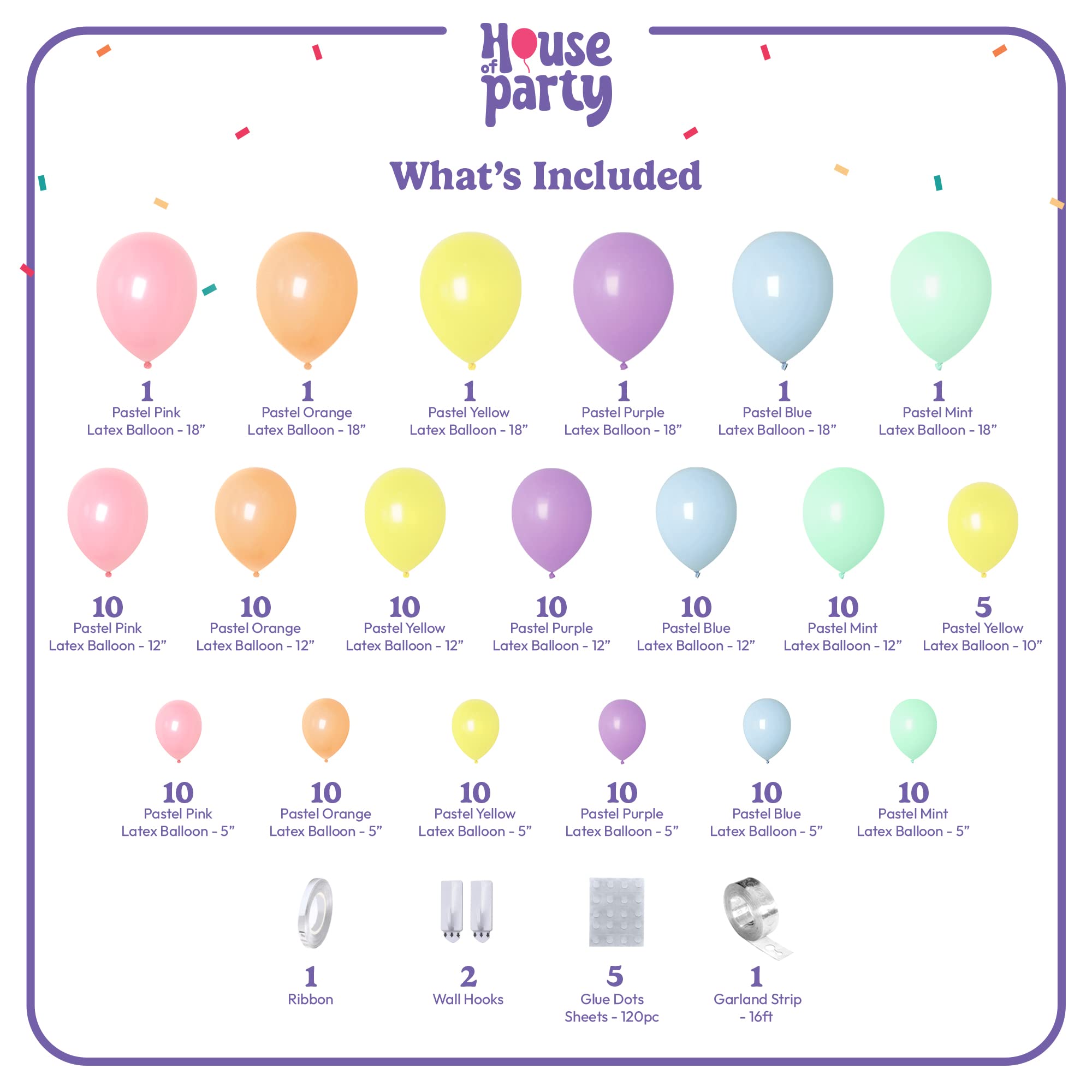 House of Party rainbow balloon backdrop setup enhances party photos