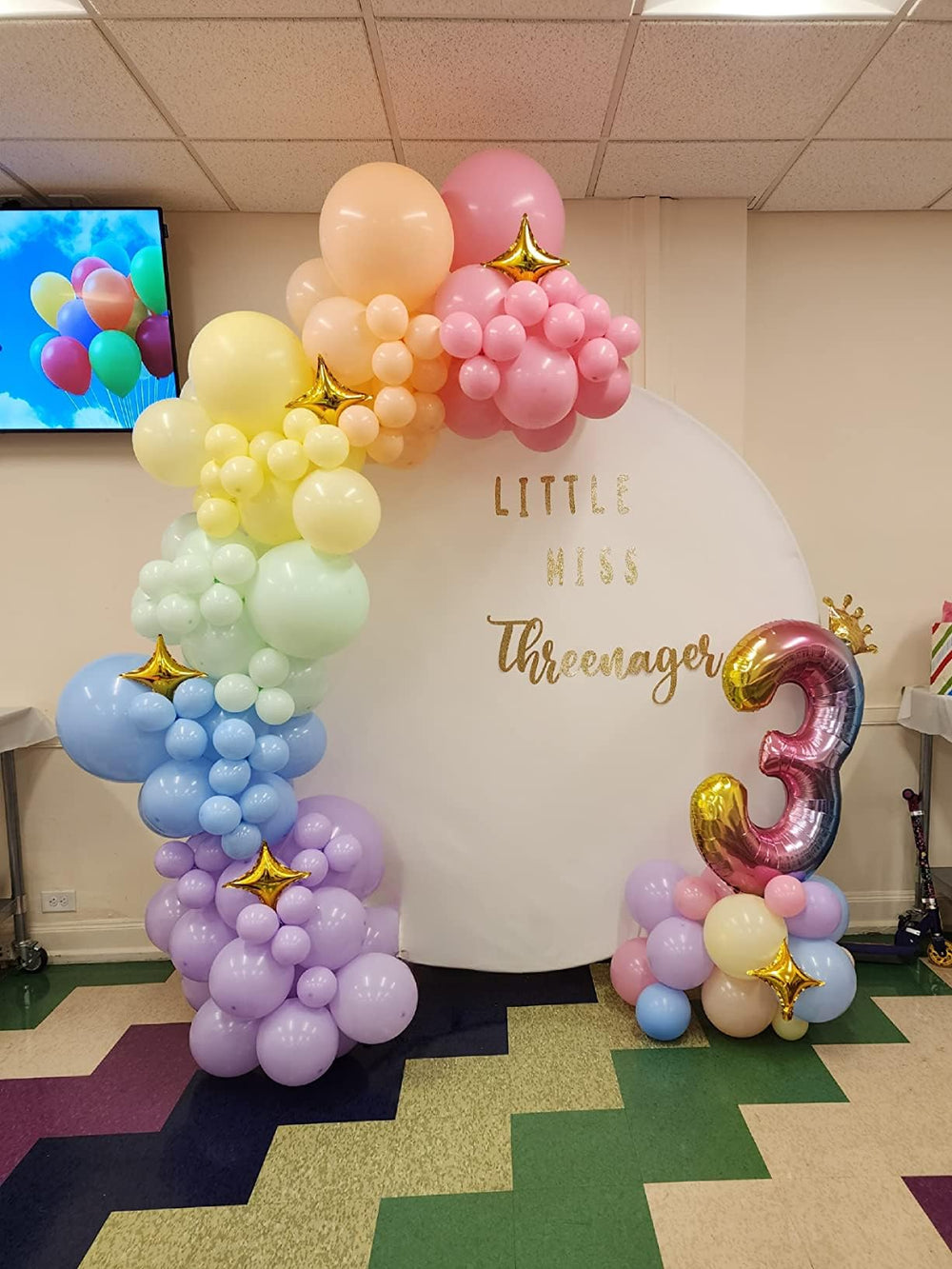 House of Party indoor outdoor rainbow balloons with durable latex