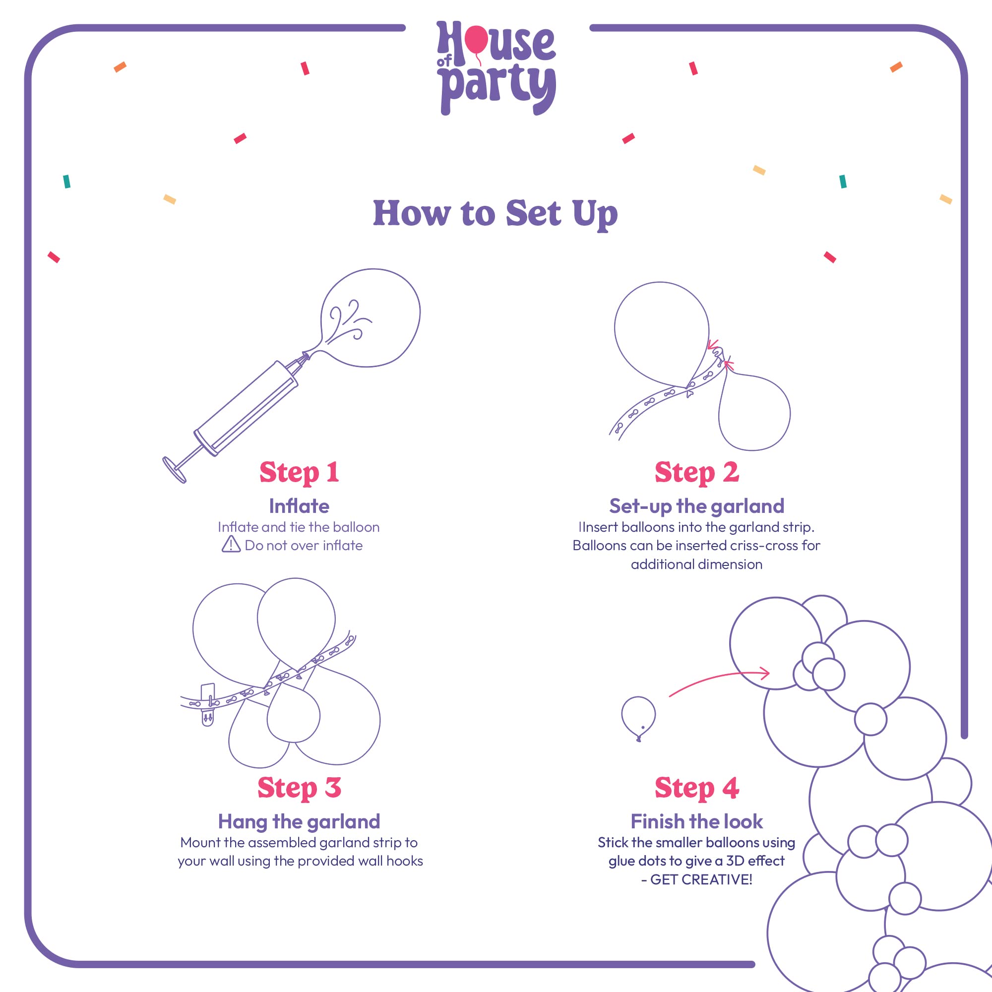 House of Party latex balloons offer durable indoor and outdoor use.
