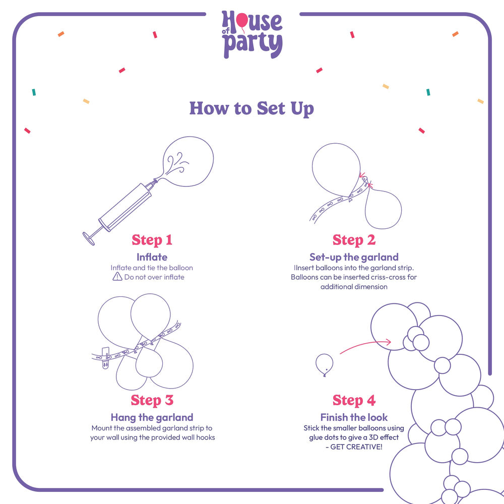 House of Party latex balloons offer durable indoor and outdoor use.
