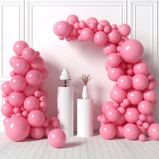 HOUSE OF PARTY pastel pink balloons arch for elegant celebrations and photo-worthy backdrops