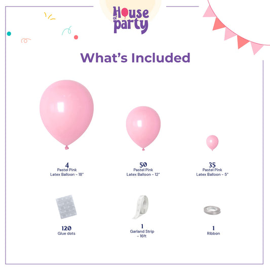 HOUSE OF PARTY pink metallic balloons 18in add shimmering accents to decor