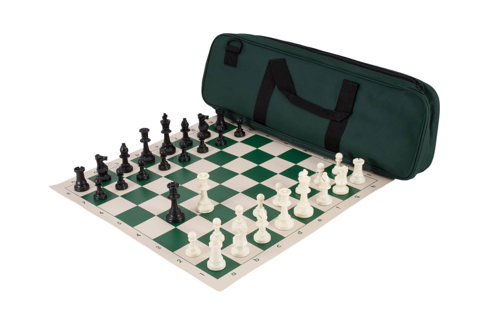 The House of Staunton deluxe chess set with forest green board for official tournaments