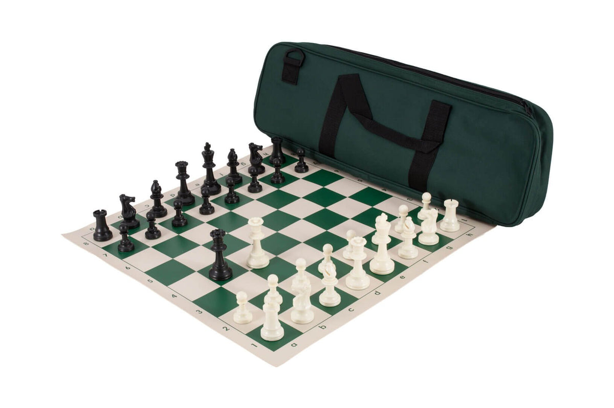 The House of Staunton deluxe chess set with forest green board for official tournaments