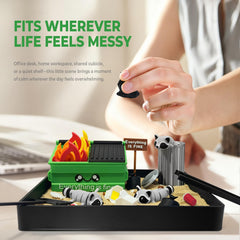 HouseBegan Compact desk zen garden fits on small workspaces