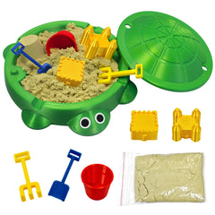 HouseBegan mini turtle sandbox desk lid view for calm focus at work.