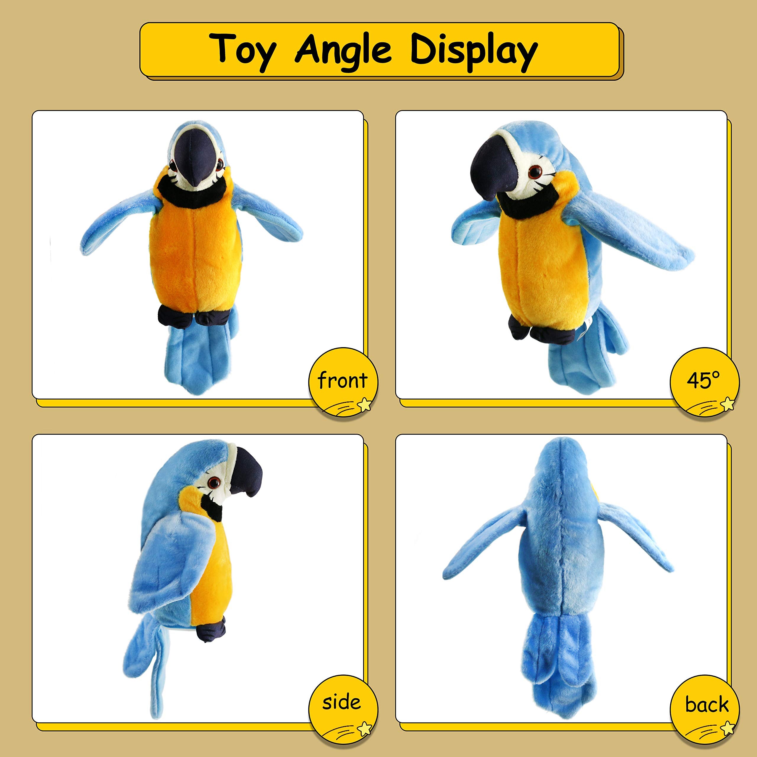 Houwsbaby battery-operated parrot toy powered by AAA batteries.