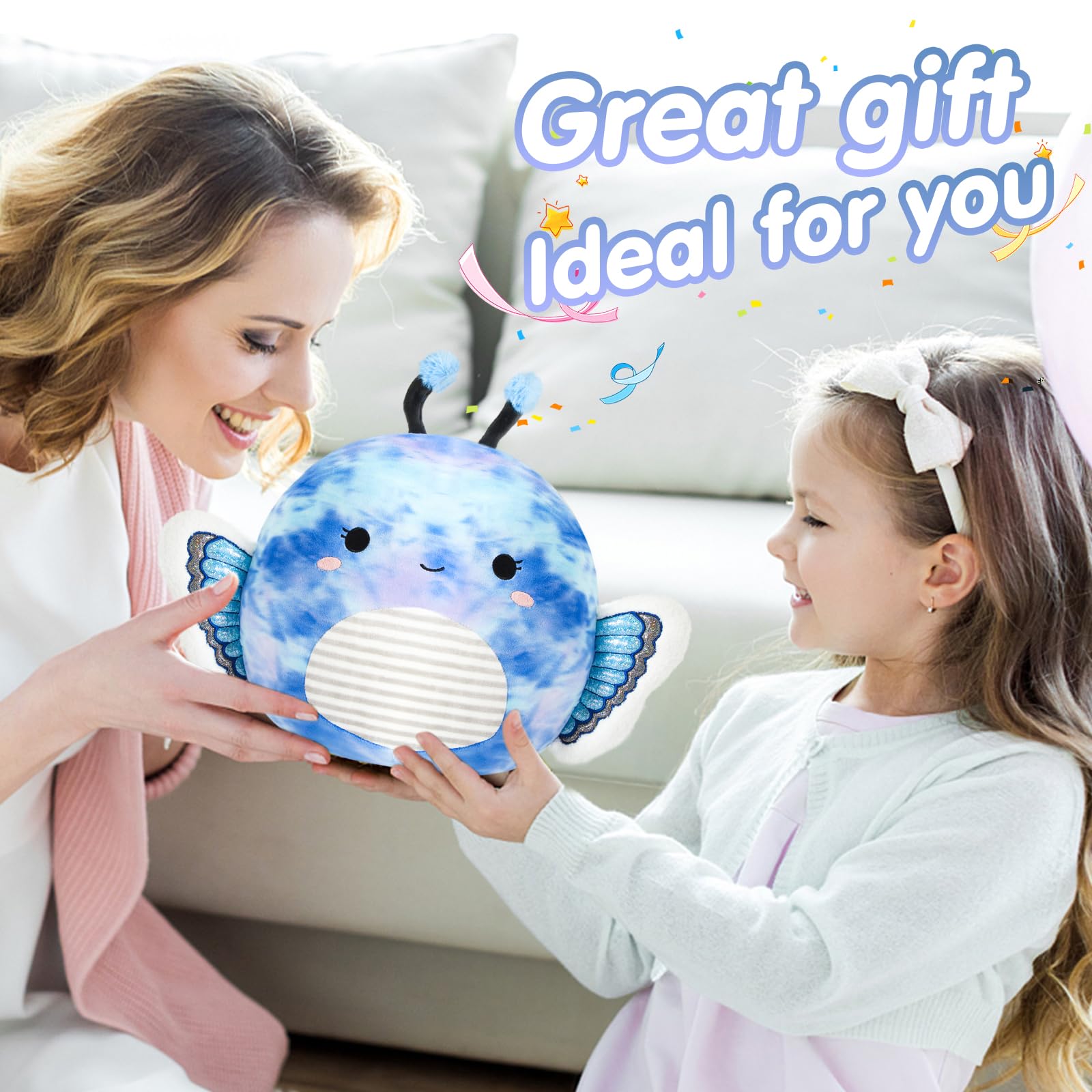 Houwsbaby blue butterfly plush arrival fluff tip.