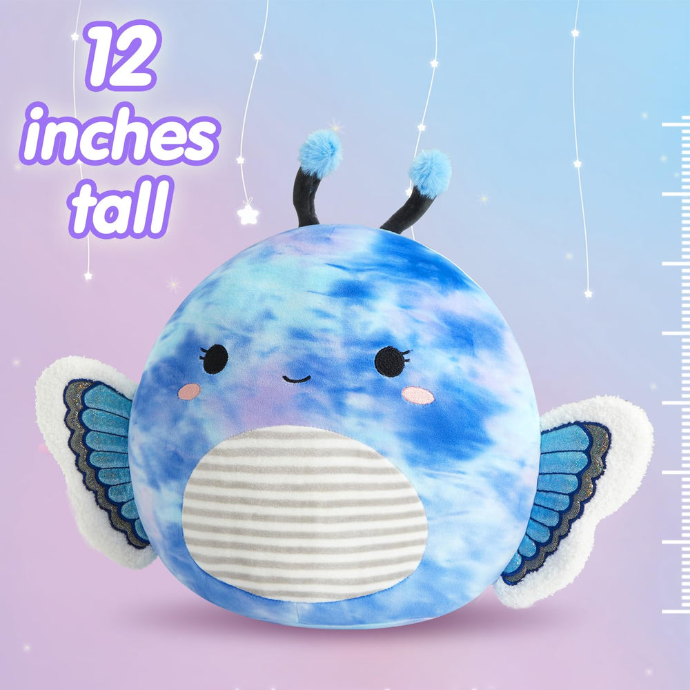 Houwsbaby blue butterfly plush close-up shows soft texture.