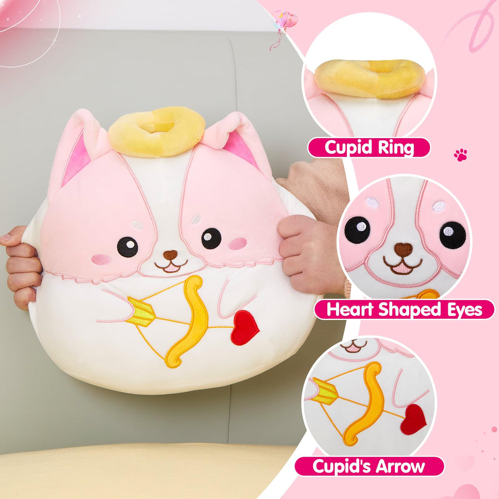 Houwsbaby Cupid dog plush bow and heart arrow for sweet photos