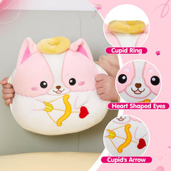 Houwsbaby Cupid dog plush bow and heart arrow for sweet photos