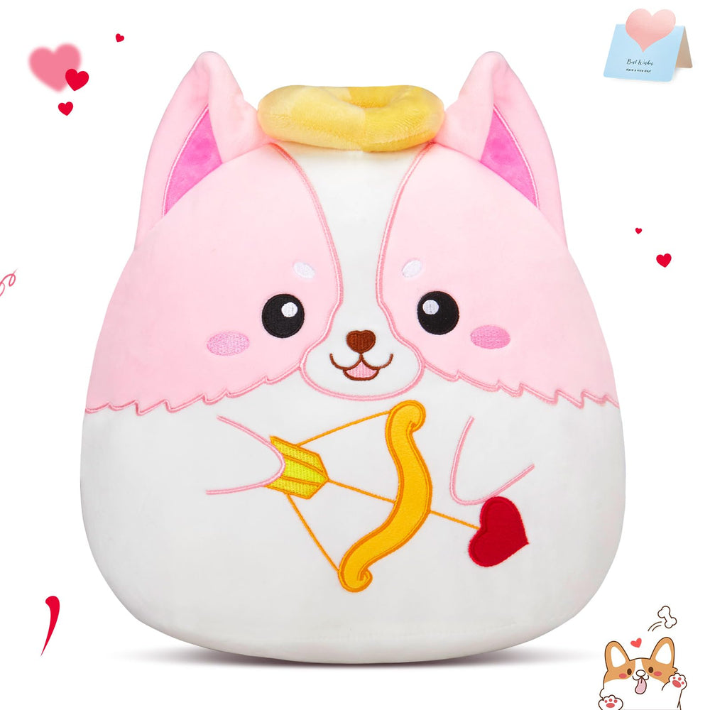 Houwsbaby Cupid dog plush pillow front view for cozy hugs