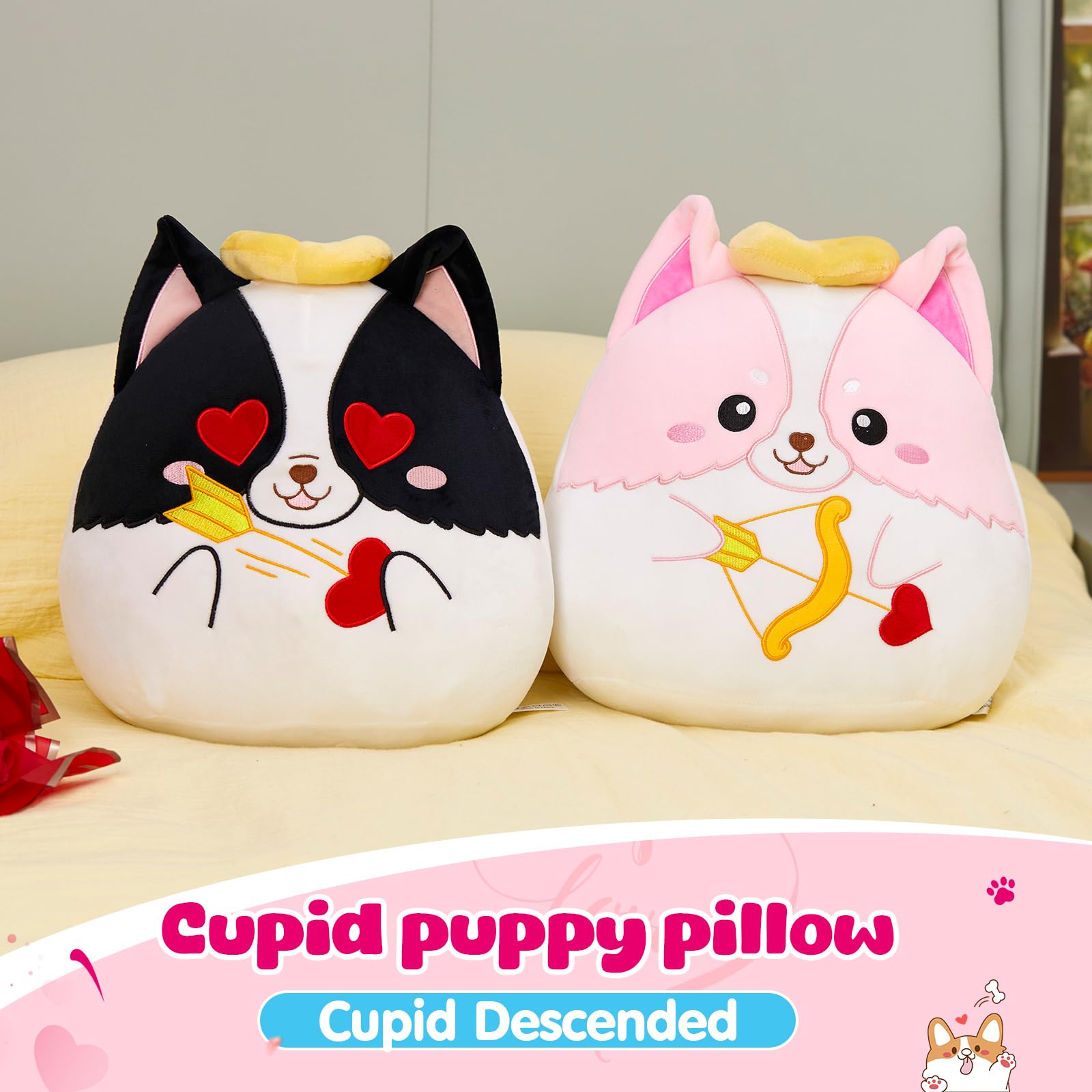 Houwsbaby Cupid dog plush pillow soft plush material for cuddling