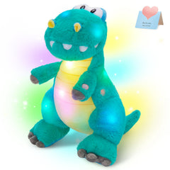 Houwsbaby glowing dinosaur plush face lights up bedtime with friendly eyes